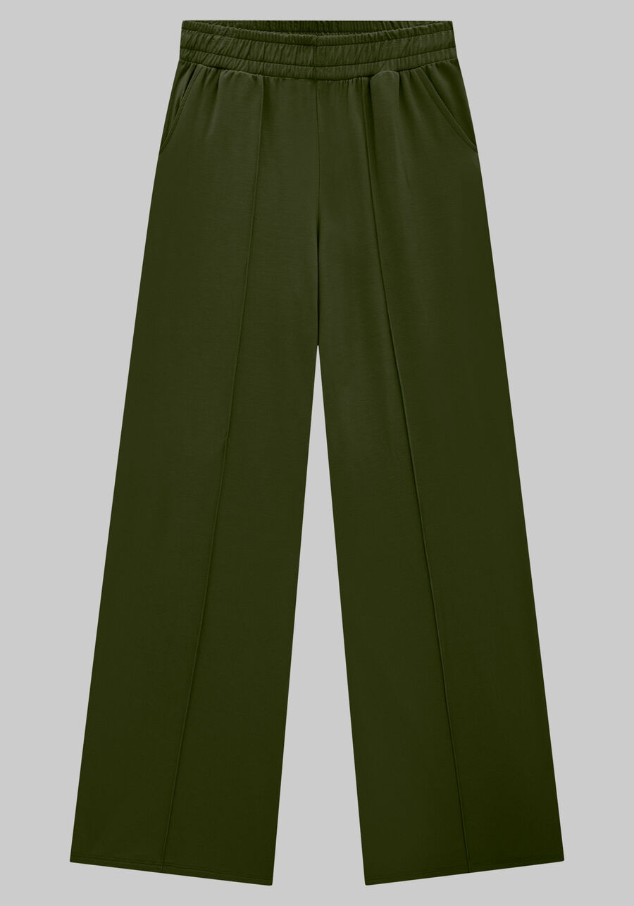 Calça Pantalona em Moletom MVS com Bolsos, . Calça Pantalona em Moletom MVS com Bolsos, , large.