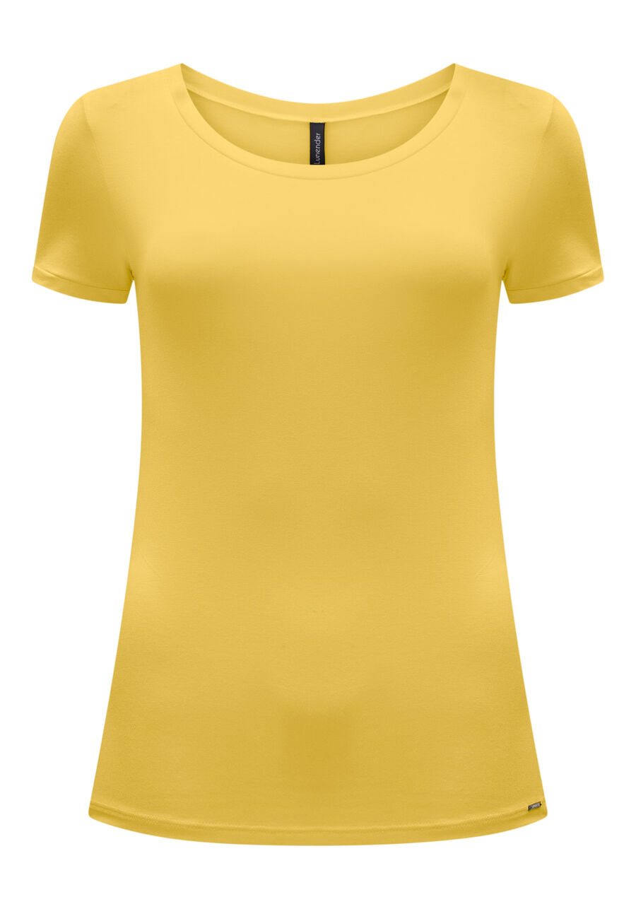 Blusa Básica Lisa De Mangas Curtas Em Malha De Viscose, . Blusa Básica Lisa De Mangas Curtas Em Malha De Viscose, , large.