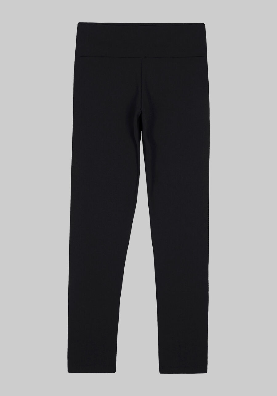 Calça Legging Com Proteção UV E Cós Largo Malha De Poliamida, PRETO REATIVO. Calça Legging Com Proteção UV E Cós Largo Malha De Poliamida, PRETO REATIVO, large.