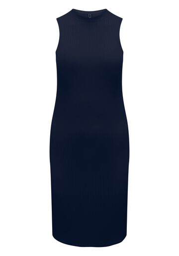 Vestido Básico Curto Sem Mangas Em Malha Canelada, MARINHO ACTION. Vestido Básico Curto Sem Mangas Em Malha Canelada, MARINHO ACTION, large.