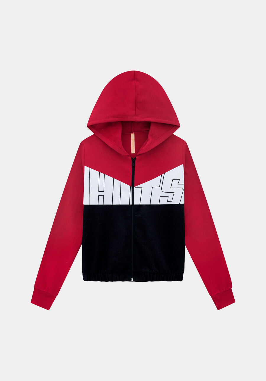 Jaqueta com Capuz em Moletom Juvenil, . Jaqueta com Capuz em Moletom Juvenil, , large.