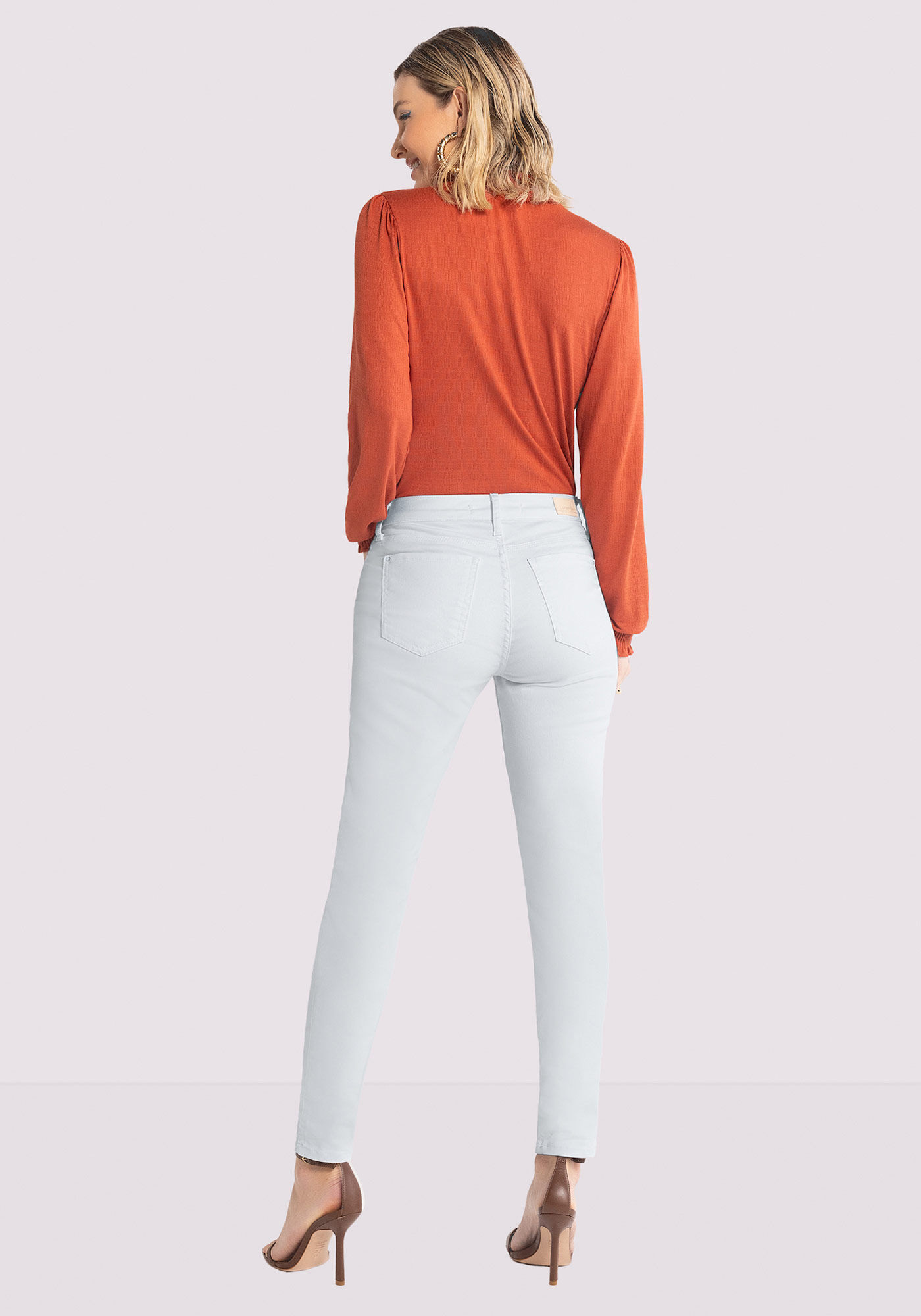Calça lunender cheap chapa barriga branca