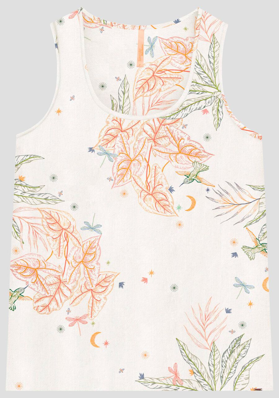 Regata Plus Size em Viscose Estampada, . Regata Plus Size em Viscose Estampada, , large.