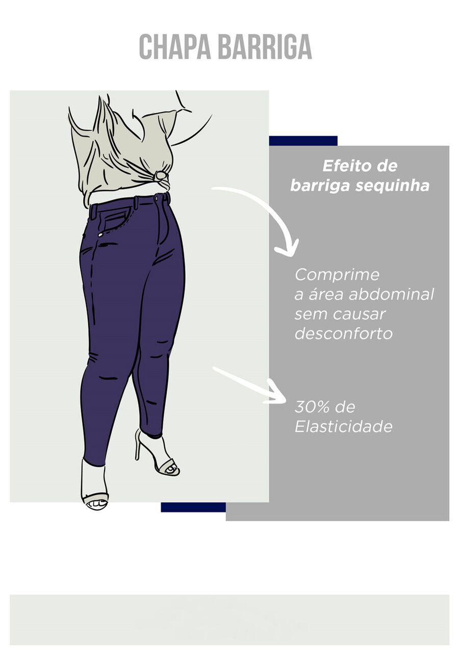 Calça Jeans Mommy Plus Size Chapa Barriga Sustentável, , large.