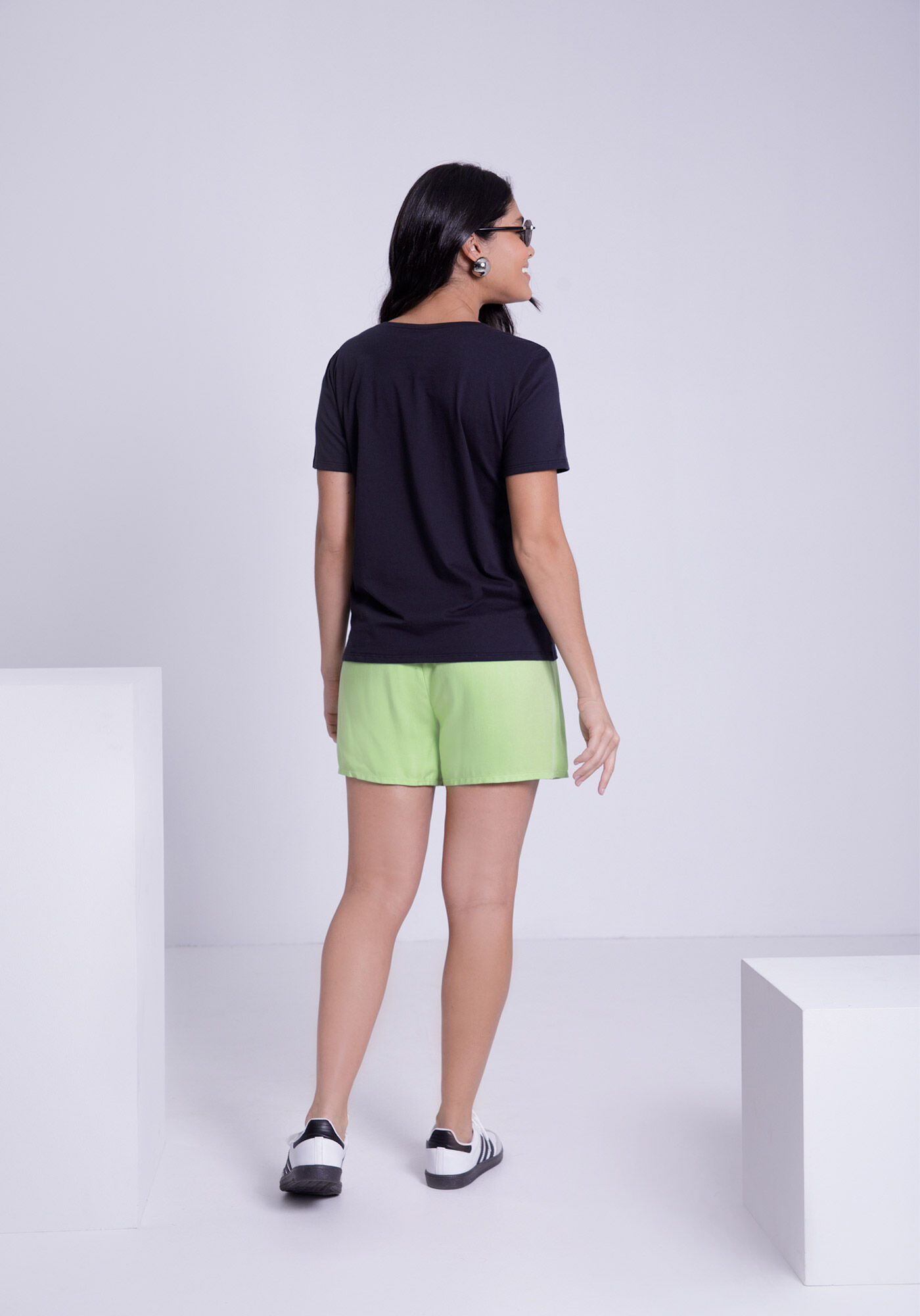 T-Shirt em Meia Malha com Estampa Balan&ccedil;o, PRETO REATIVO, large.