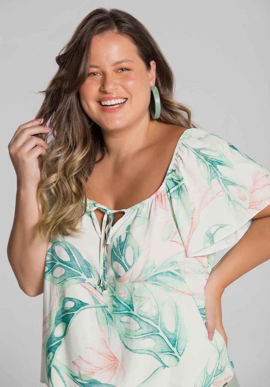 Blusa Plus Size Ombro a Ombro, , large.