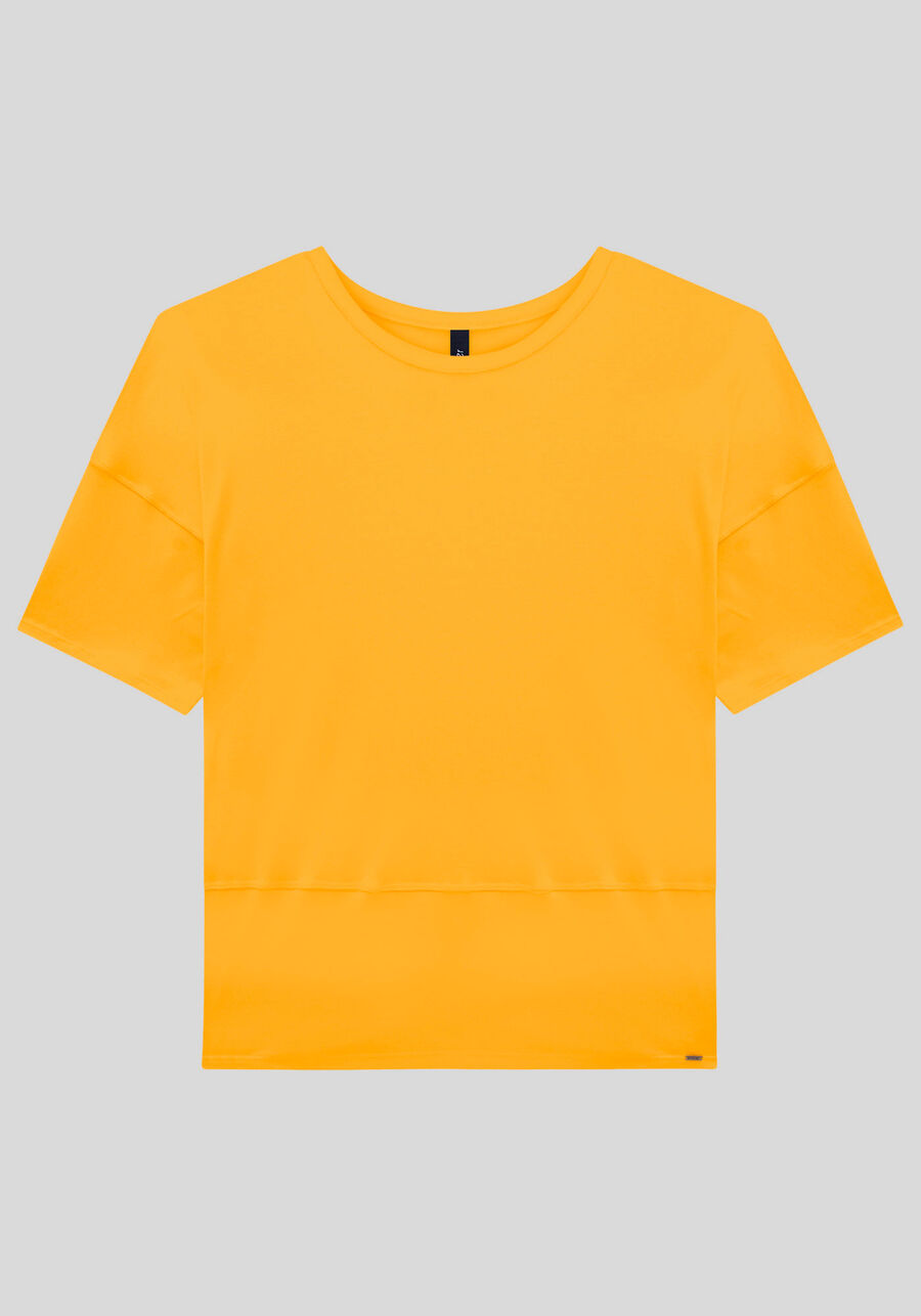 Blusa em Malha Viscose com Recorte Barra, . Blusa em Malha Viscose com Recorte Barra, , large.