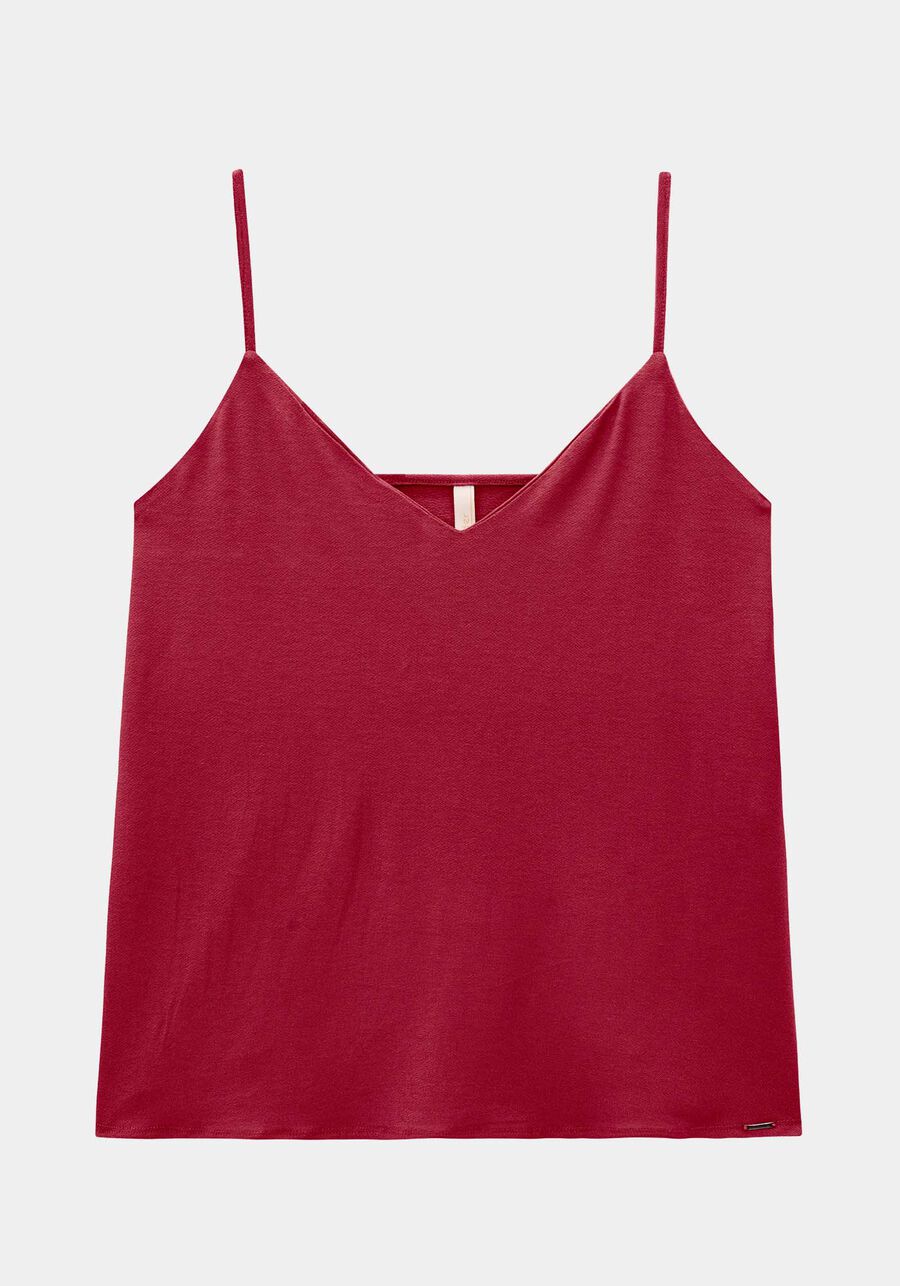 Blusa Crepe de Alça Decote V, VERMELHO SKETCH. Blusa Crepe de Alça Decote V, VERMELHO SKETCH, large.