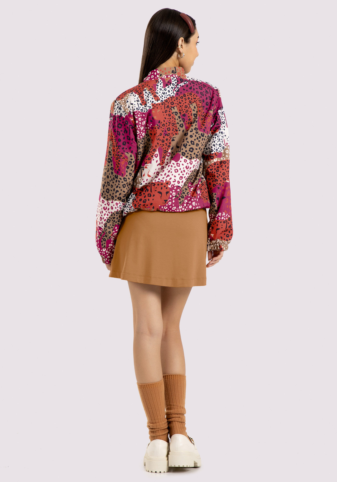 Jaqueta Puffer Juvenil em Politel Estampada, , large.