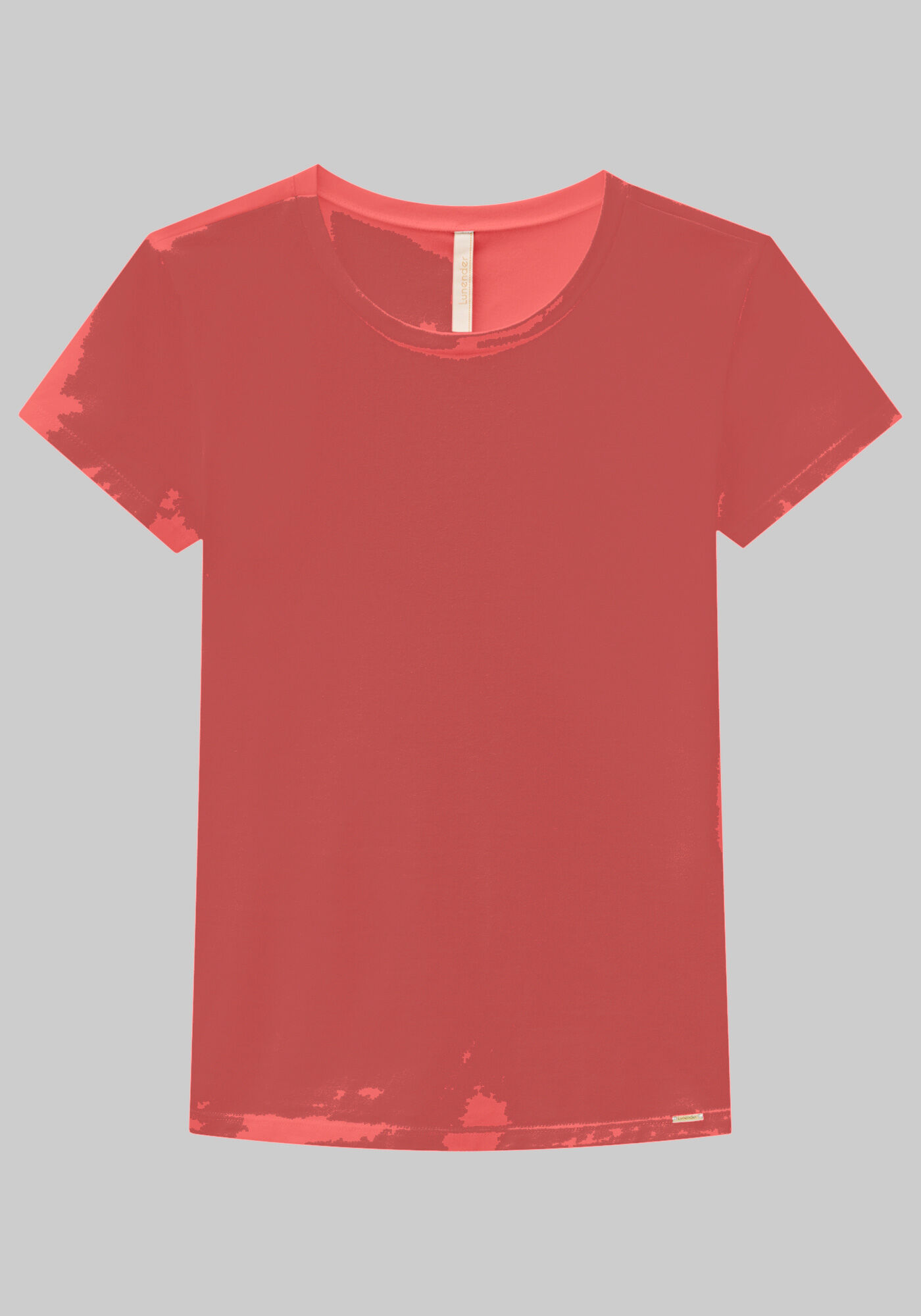 Blusa B&aacute;sica de Mangas Curtas Em Malha De Algod&atilde;o E Elastano, , large.