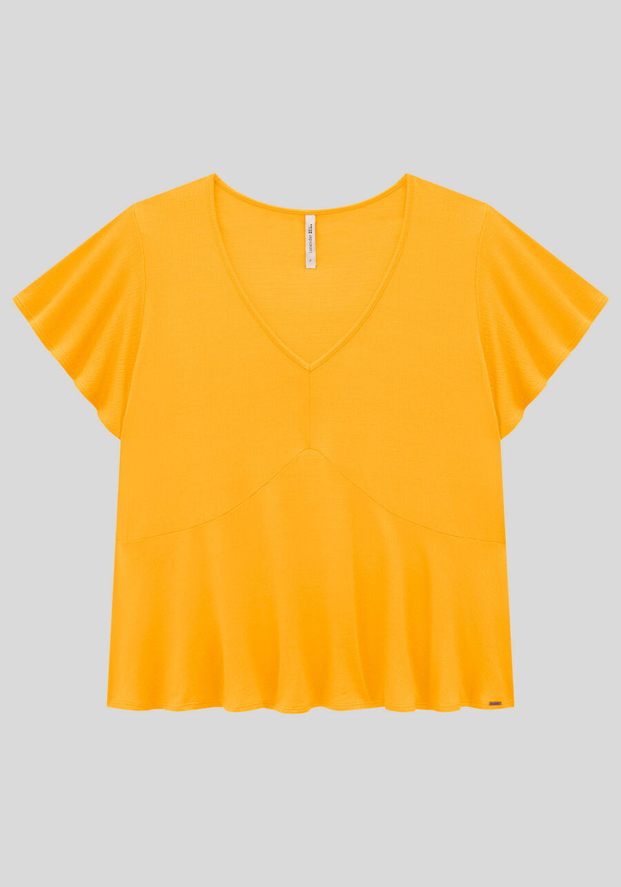 Blusa Plus Size em Malha com Recorte Godê, . Blusa Plus Size em Malha com Recorte Godê, , large.