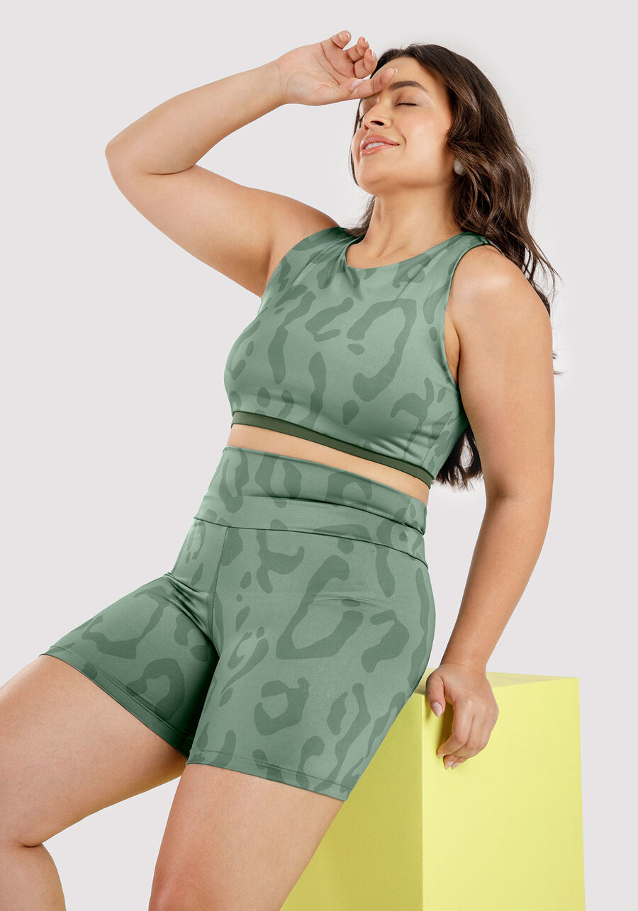 Shorts Curto Cintura Alta Animal Print, . Shorts Curto Cintura Alta Animal Print, , large.