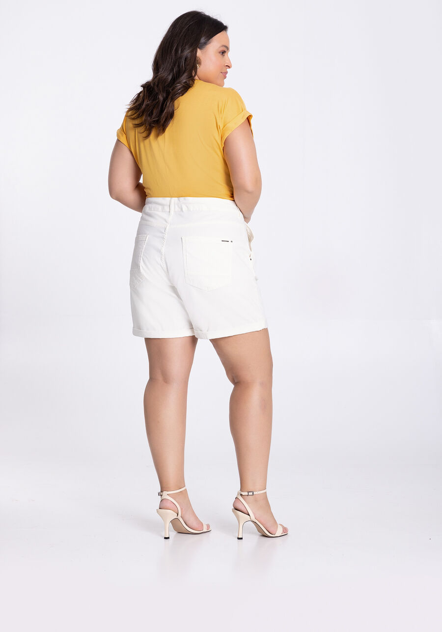 Shorts Boyfriend Plus Size Com Bolsos Em Sarja Com Elastano, . Shorts Boyfriend Plus Size Com Bolsos Em Sarja Com Elastano, , large.