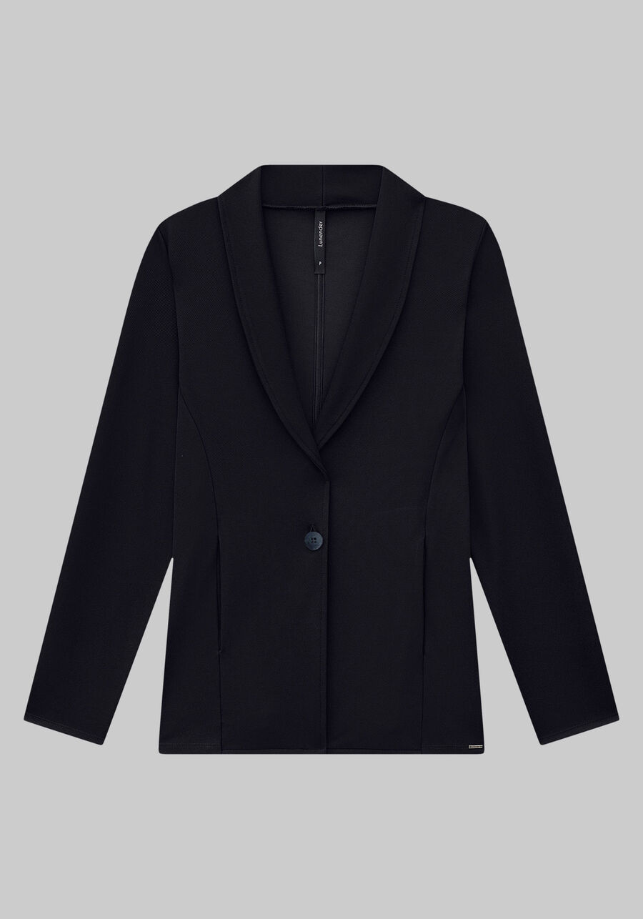 Blazer Alfaiataria em Malha com Bolso, . Blazer Alfaiataria em Malha com Bolso, , large.