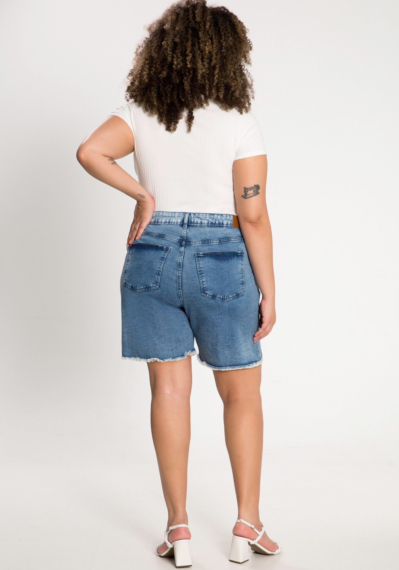 Bermuda plus size jeans discount