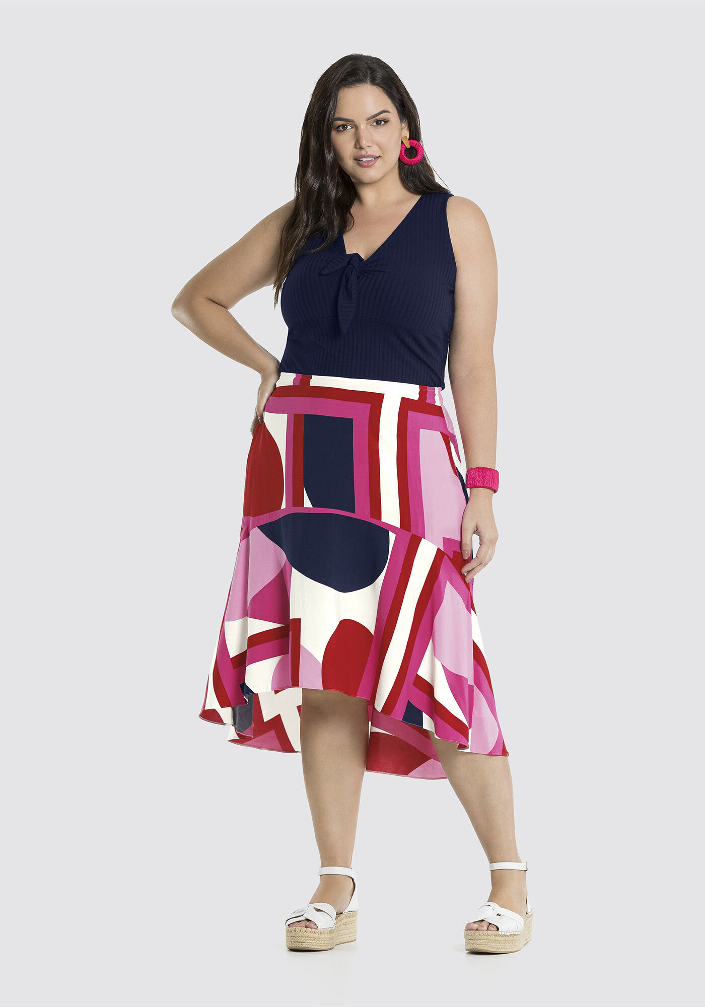 Saia florida plus size top