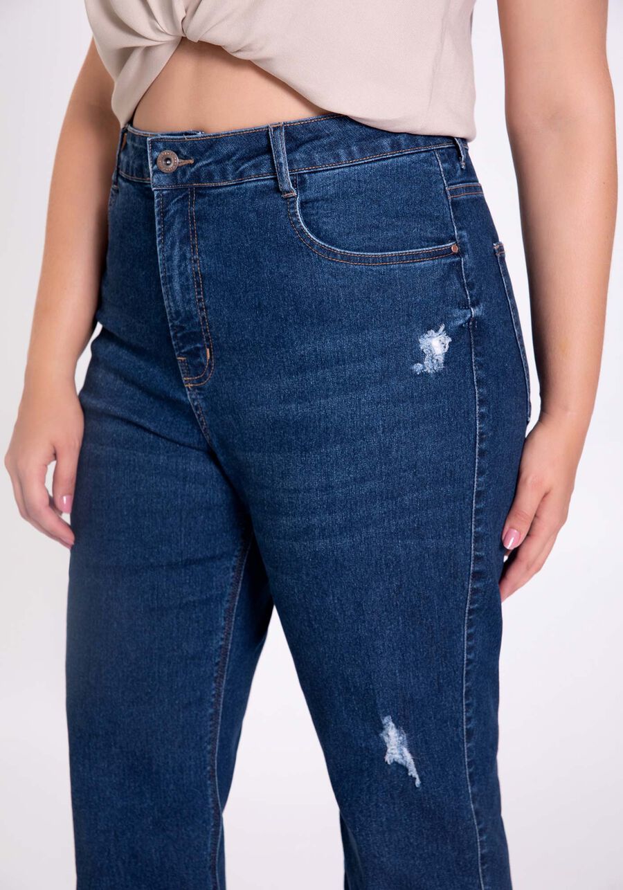 Calça Jeans Reta Plus Size Chapa Barriga, , large.