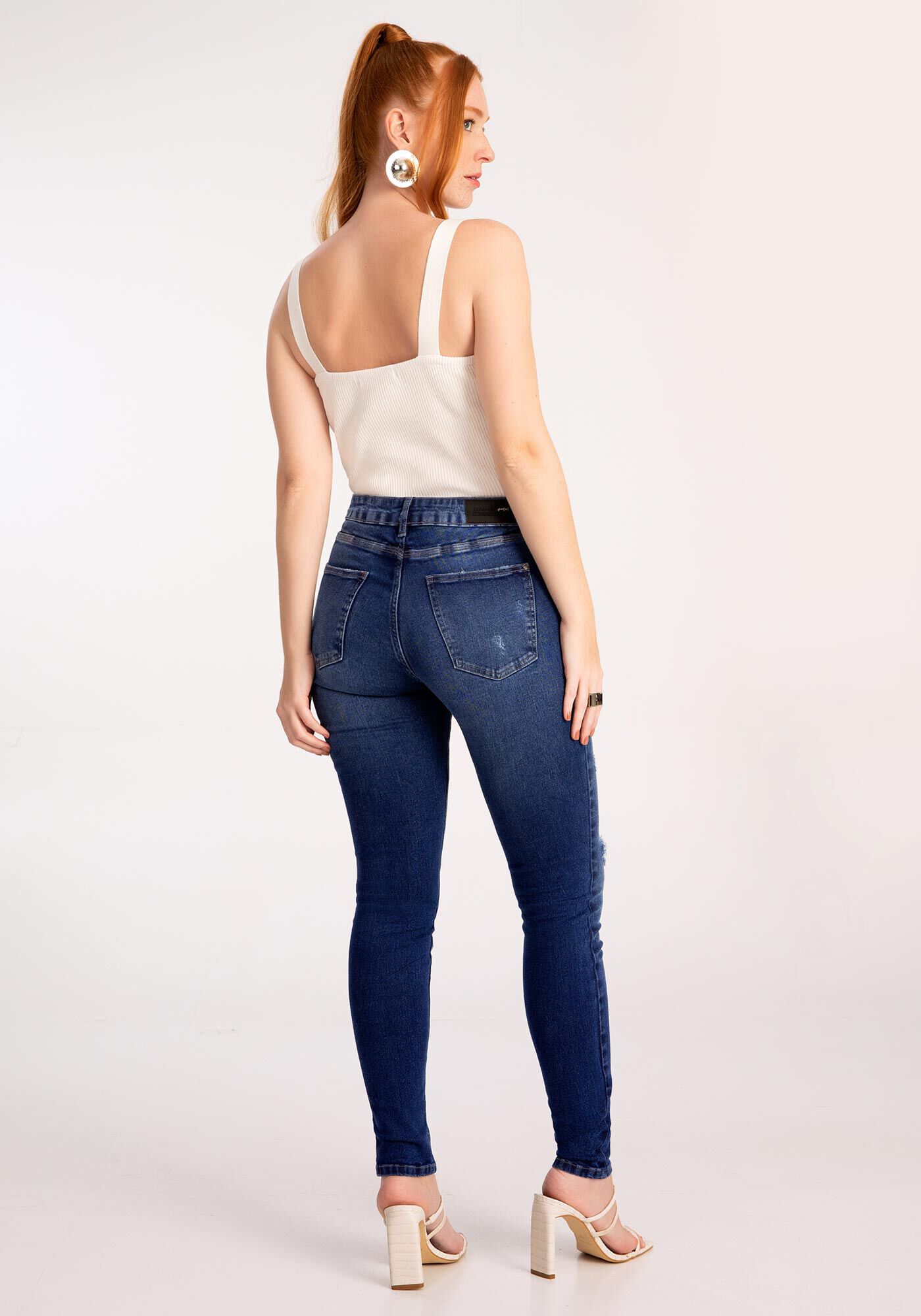 Calça destroyed best sale jeans