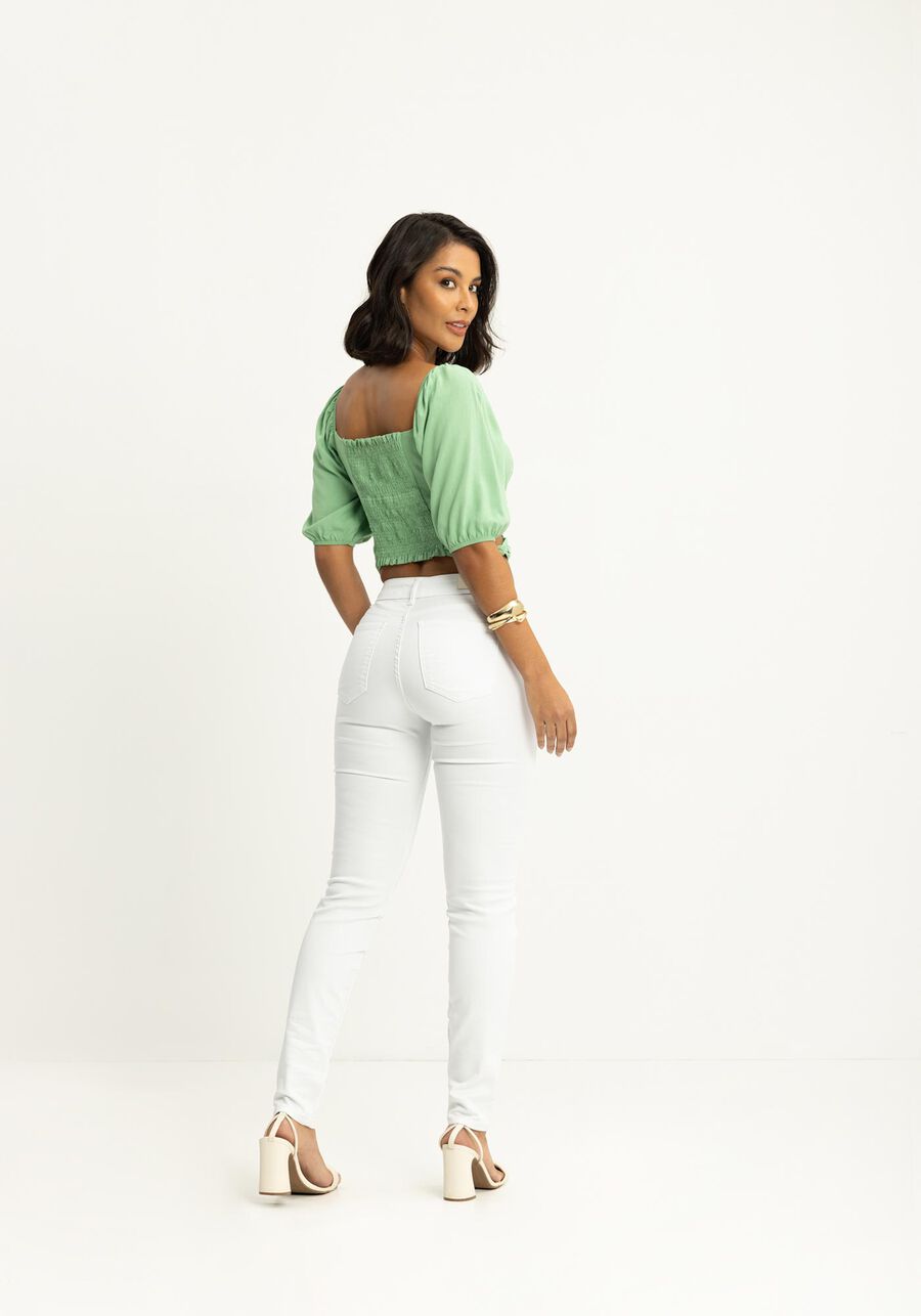 Blusa Cropped De Mangas 3/4 Com Aberturas Laterais, . Blusa Cropped De Mangas 3/4 Com Aberturas Laterais, , large.