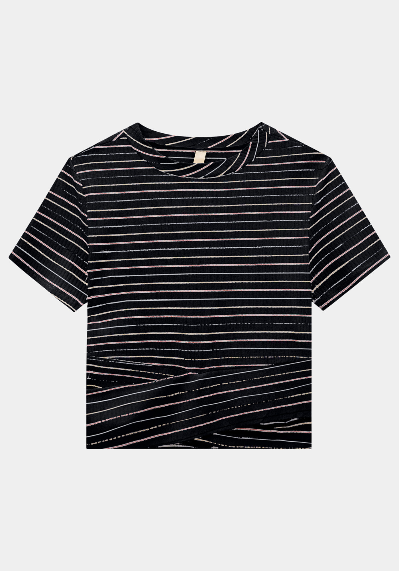 Blusa Cropped Malha Canelada, PRETO, large.