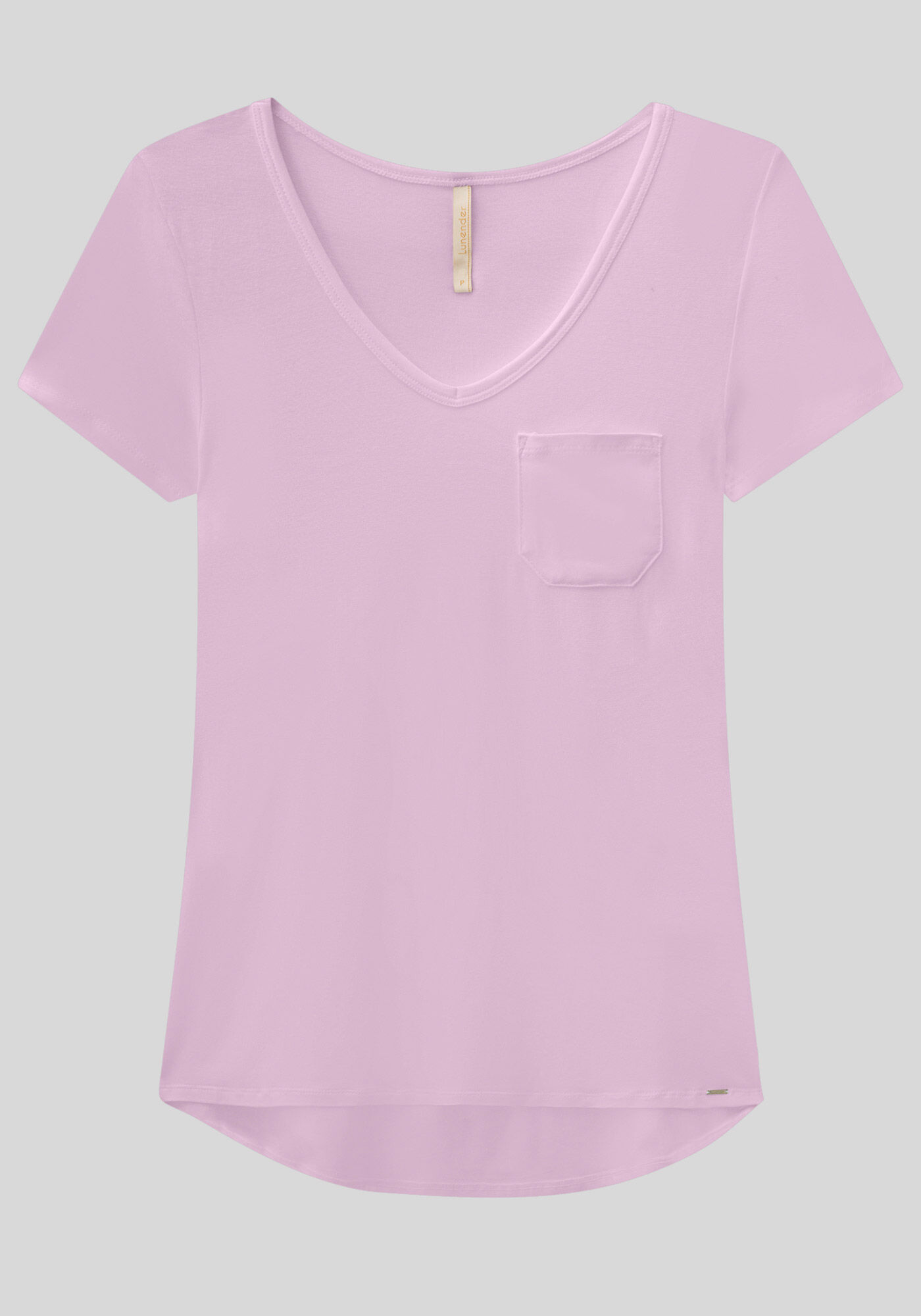 Blusa B&aacute;sica em Malha Viscose com Bolso, , large.