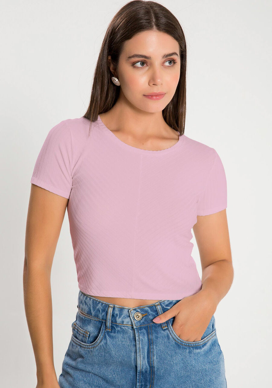 Blusa Cropped Com Recorte Frontal Em Malha Canelada, . Blusa Cropped Com Recorte Frontal Em Malha Canelada, , large.
