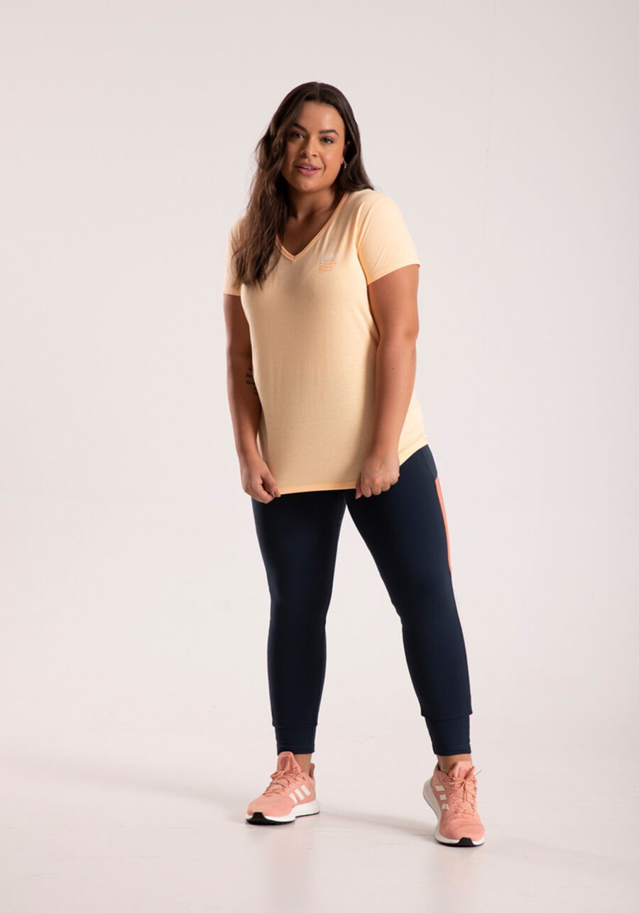 Blusa Manga Curta em Malha com Decote V, . Blusa Manga Curta em Malha com Decote V, , large.