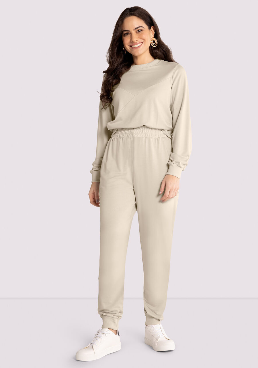 Conjunto em Moletom Leve com Blusão e Calça Jogger, . Conjunto em Moletom Leve com Blusão e Calça Jogger, , large.