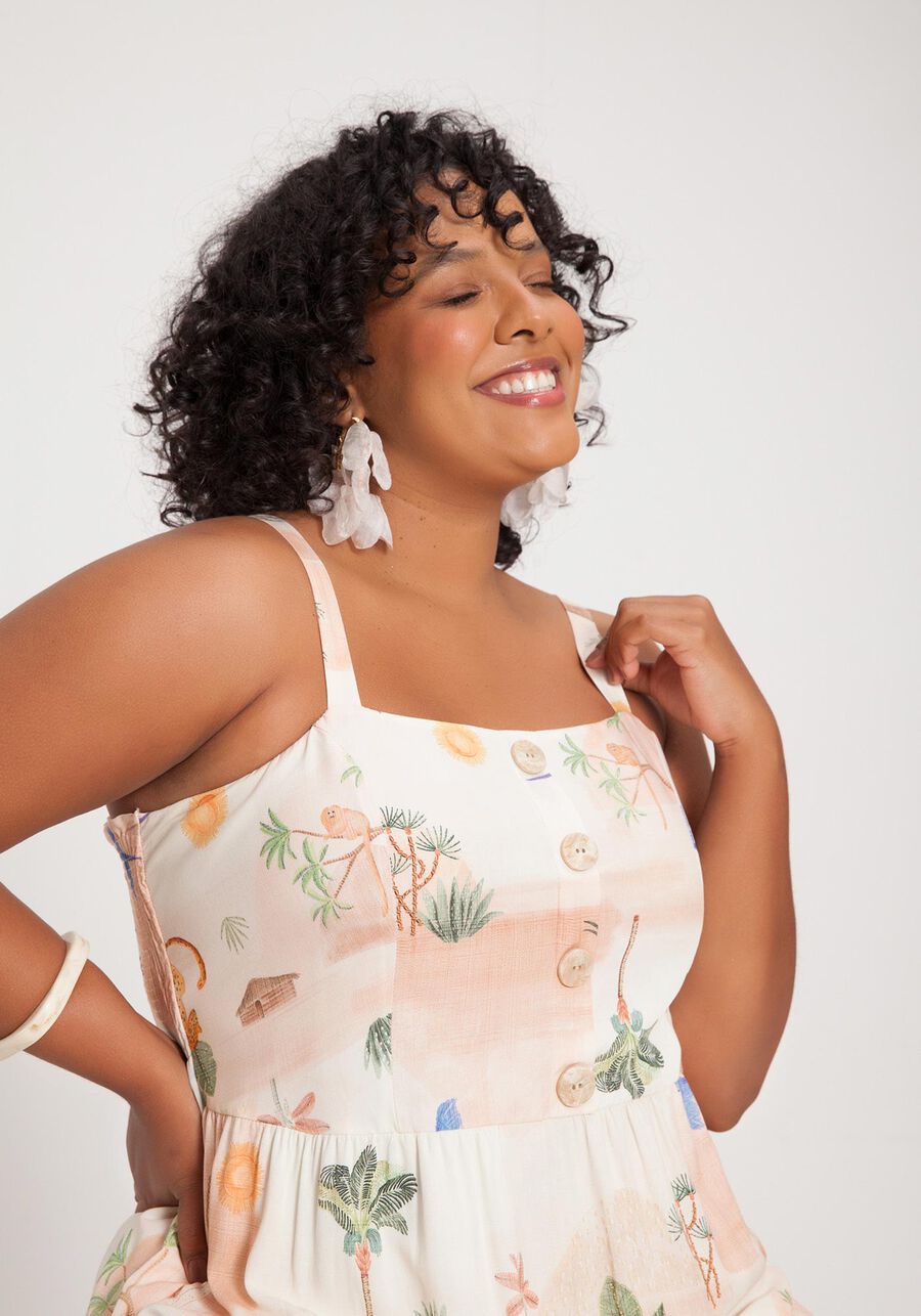 Vestido Midi Plus Size Estampado com Babado, . Vestido Midi Plus Size Estampado com Babado, , large.