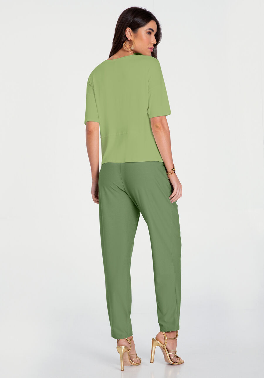 Blusa em Malha Viscose com Recorte Barra, . Blusa em Malha Viscose com Recorte Barra, , large.