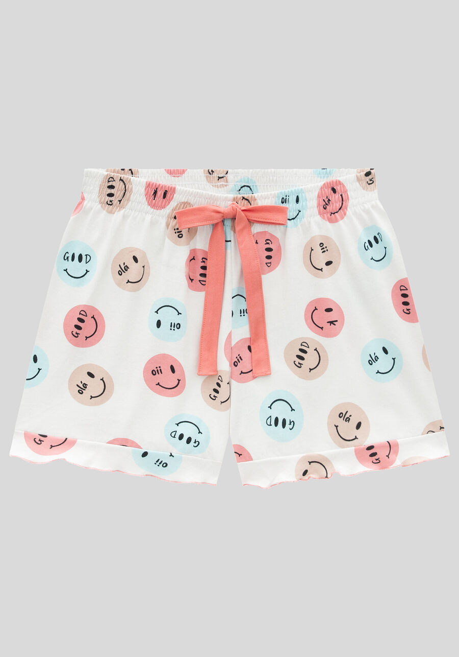 Pijama Curto em Malha Estampado, . Pijama Curto em Malha Estampado, , large.