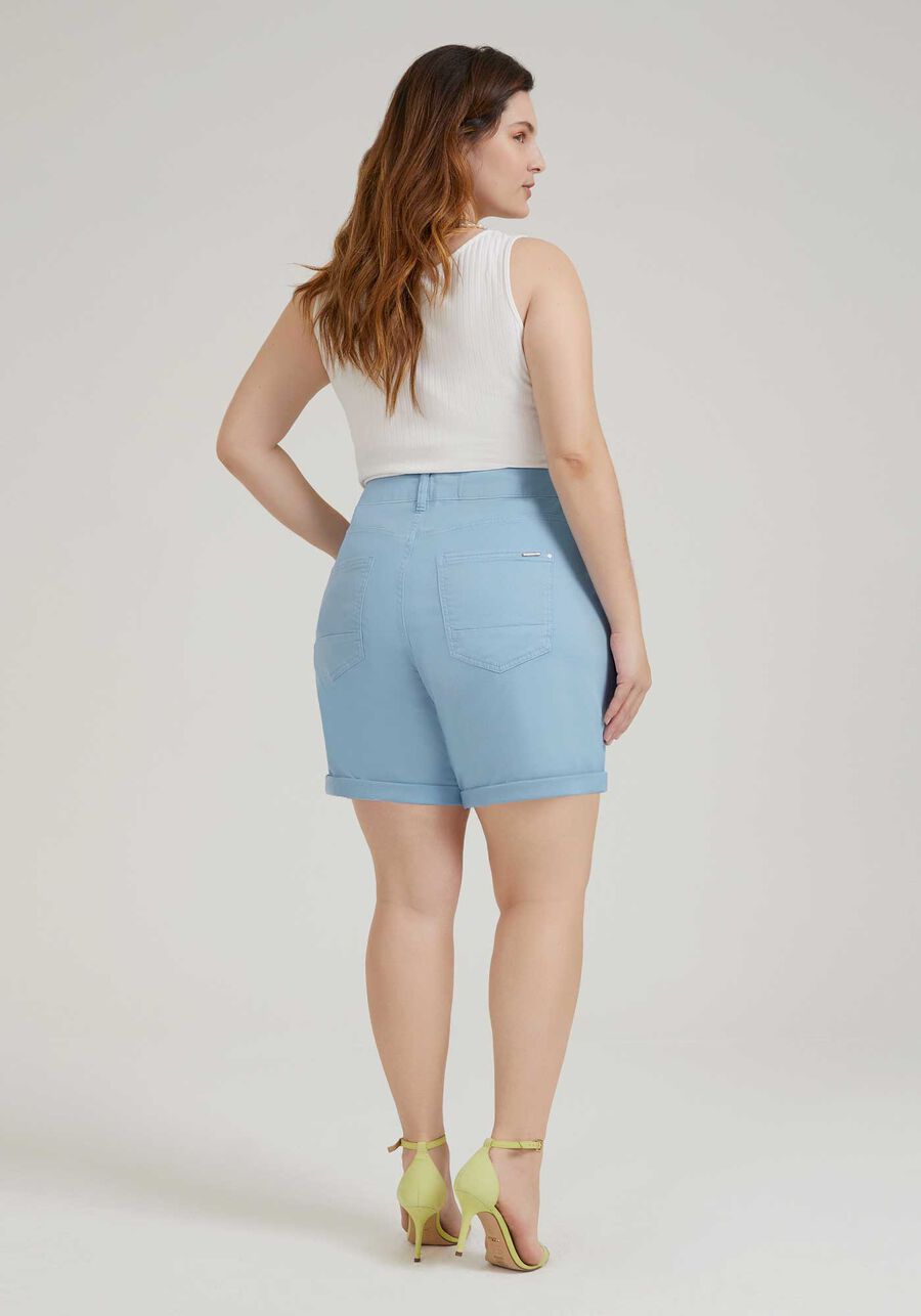 Shorts Boyfriend Plus Size Com Bolsos Em Sarja Com Elastano, . Shorts Boyfriend Plus Size Com Bolsos Em Sarja Com Elastano, , large.