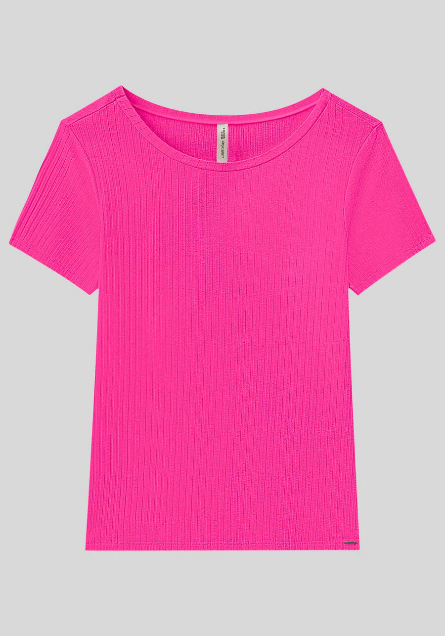 Blusa De Mangas Curtas Em Malha Canelada De Viscose, . Blusa De Mangas Curtas Em Malha Canelada De Viscose, , large.