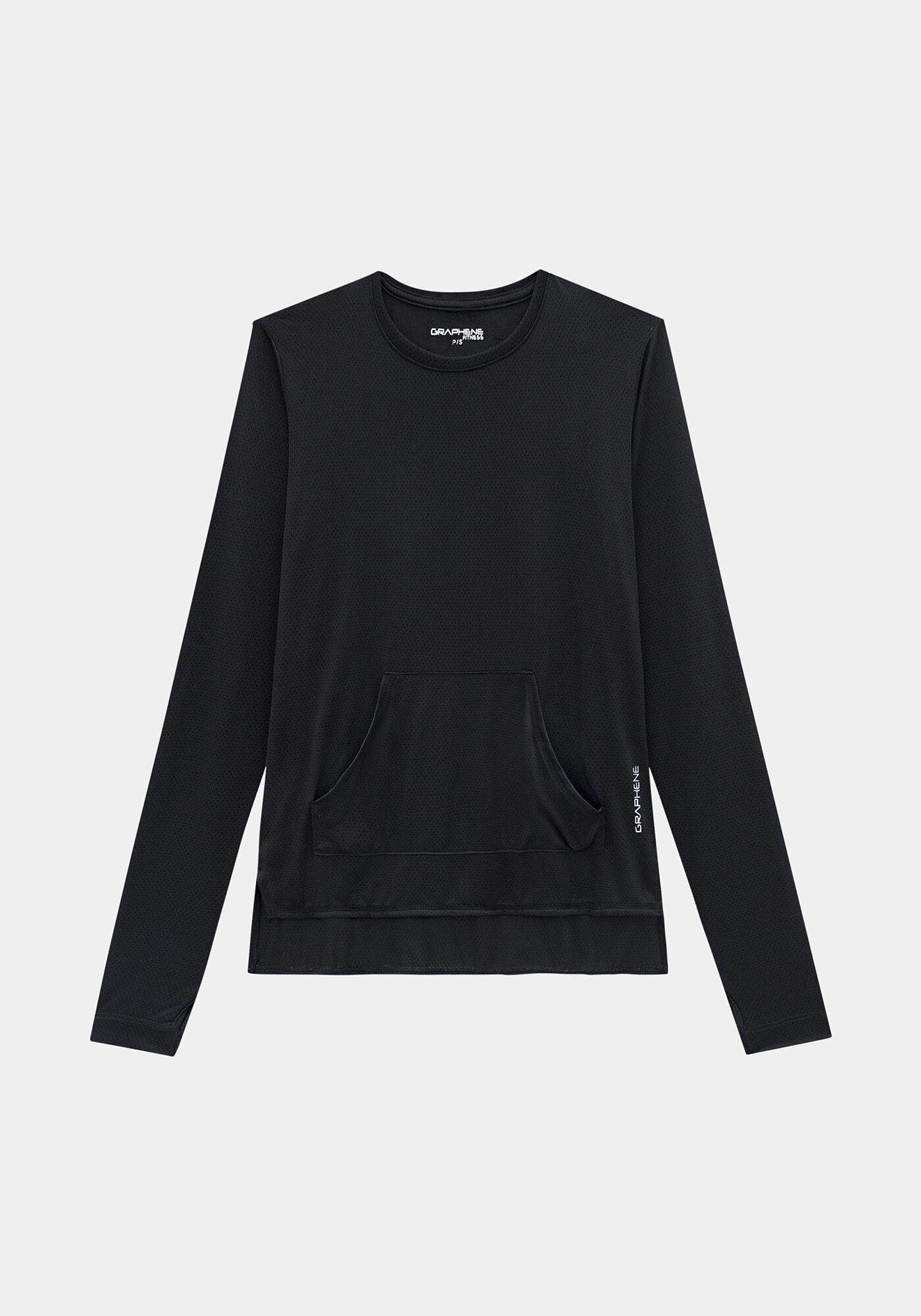 blusa manga longa com dedeira
