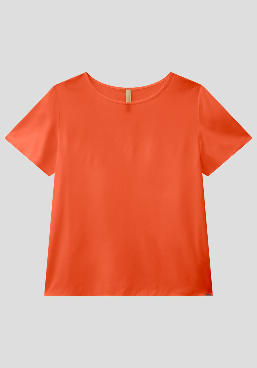 Blusa Básica em Viscose com Manga Curta, , large.