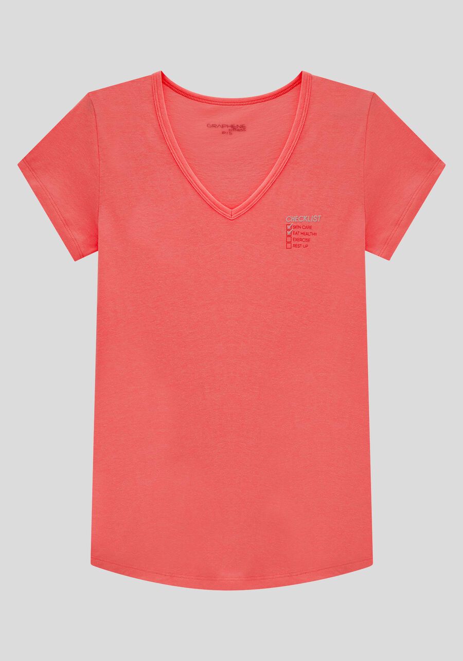 Blusa Manga Curta em Malha com Decote V, . Blusa Manga Curta em Malha com Decote V, , large.
