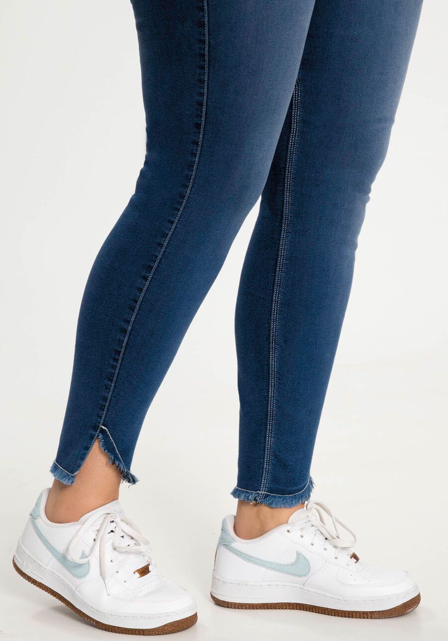 Calça Jeans Skinny Cropped Fit For Me Plus Size, JEANS, large.