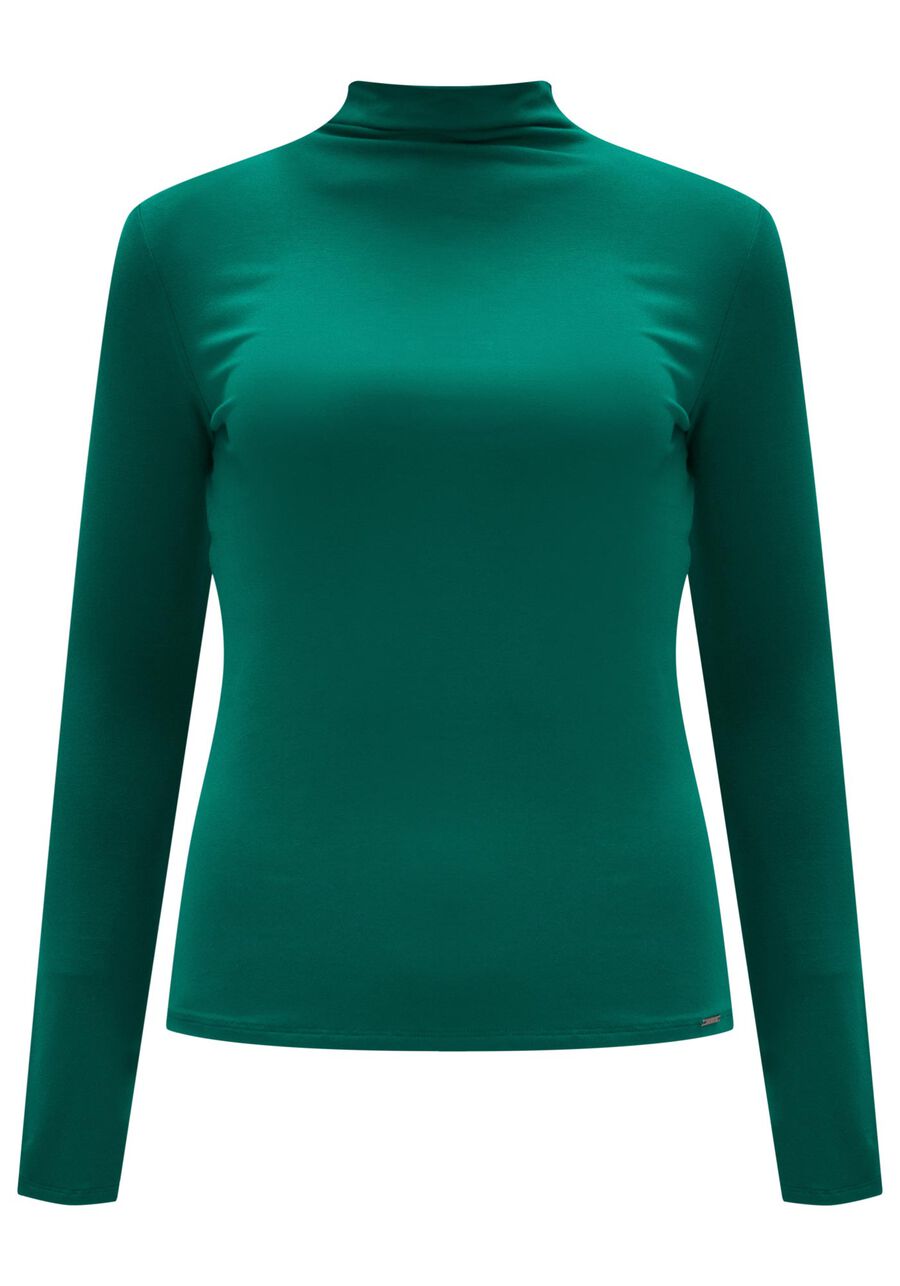 Blusa Básica Com Mangas Longas E Gola Alta Em Malha, . Blusa Básica Com Mangas Longas E Gola Alta Em Malha, , large.