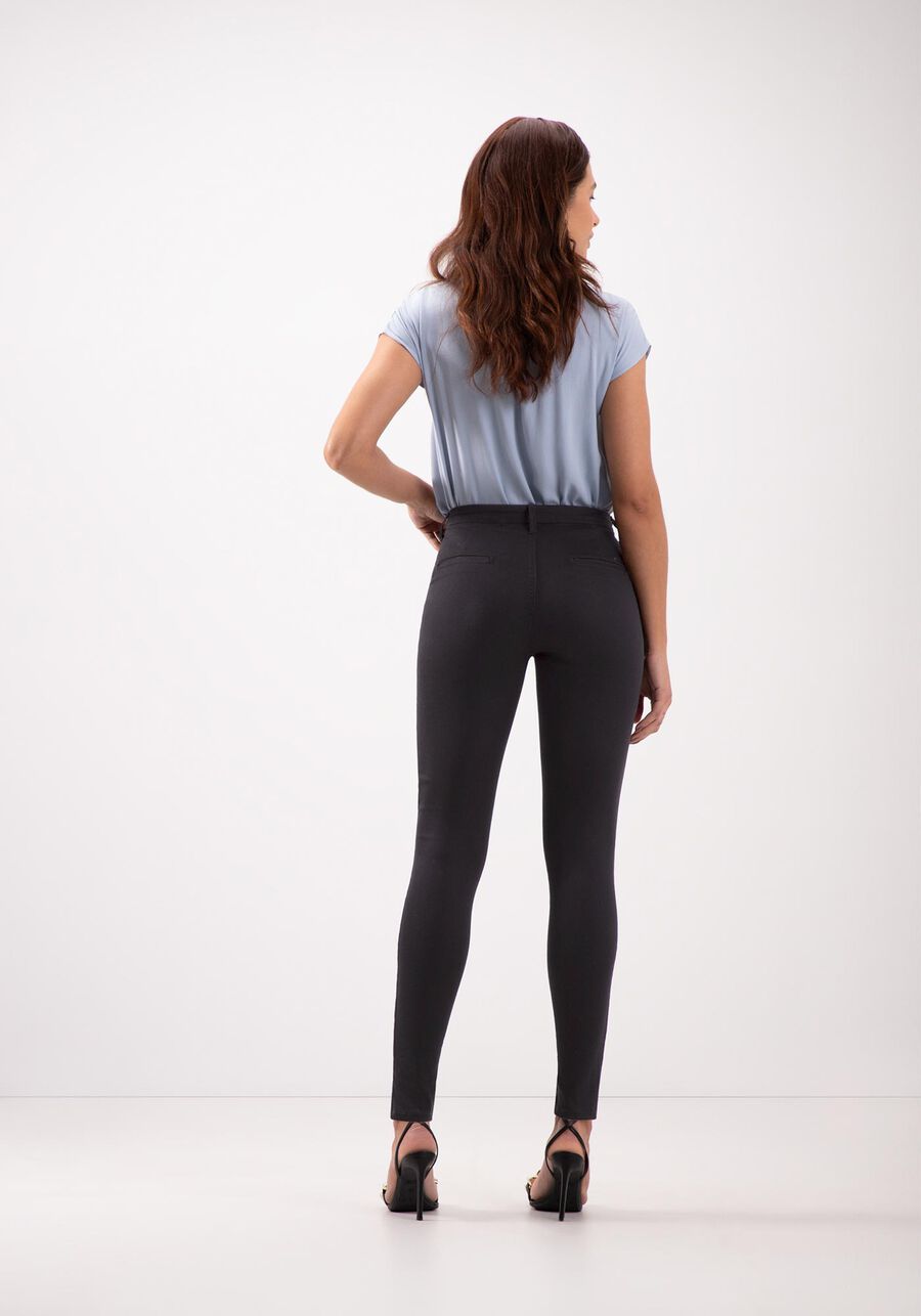 Calça Skinny Em Sarja Com Cintura Média Chapa Barriga, . Calça Skinny Em Sarja Com Cintura Média Chapa Barriga, , large.