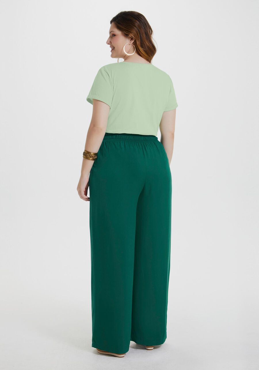 T-shirt Plus Size com Estampa Botânica, VERDE ORION. T-shirt Plus Size com Estampa Botânica, VERDE ORION, large.