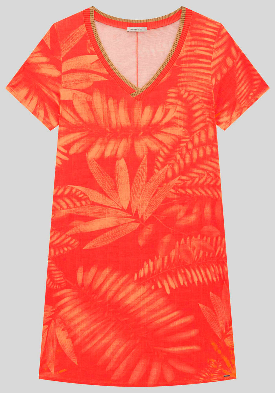 Vestido Curto Plus Size em Malha Viscose Estampado, . Vestido Curto Plus Size em Malha Viscose Estampado, , large.