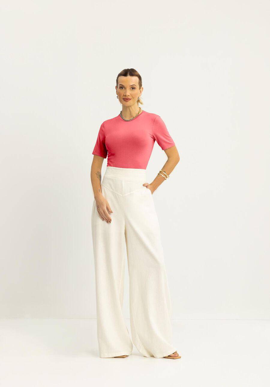 Blusa Cropped Básica De Mangas Curtas Em Malha De Viscose, . Blusa Cropped Básica De Mangas Curtas Em Malha De Viscose, , large.