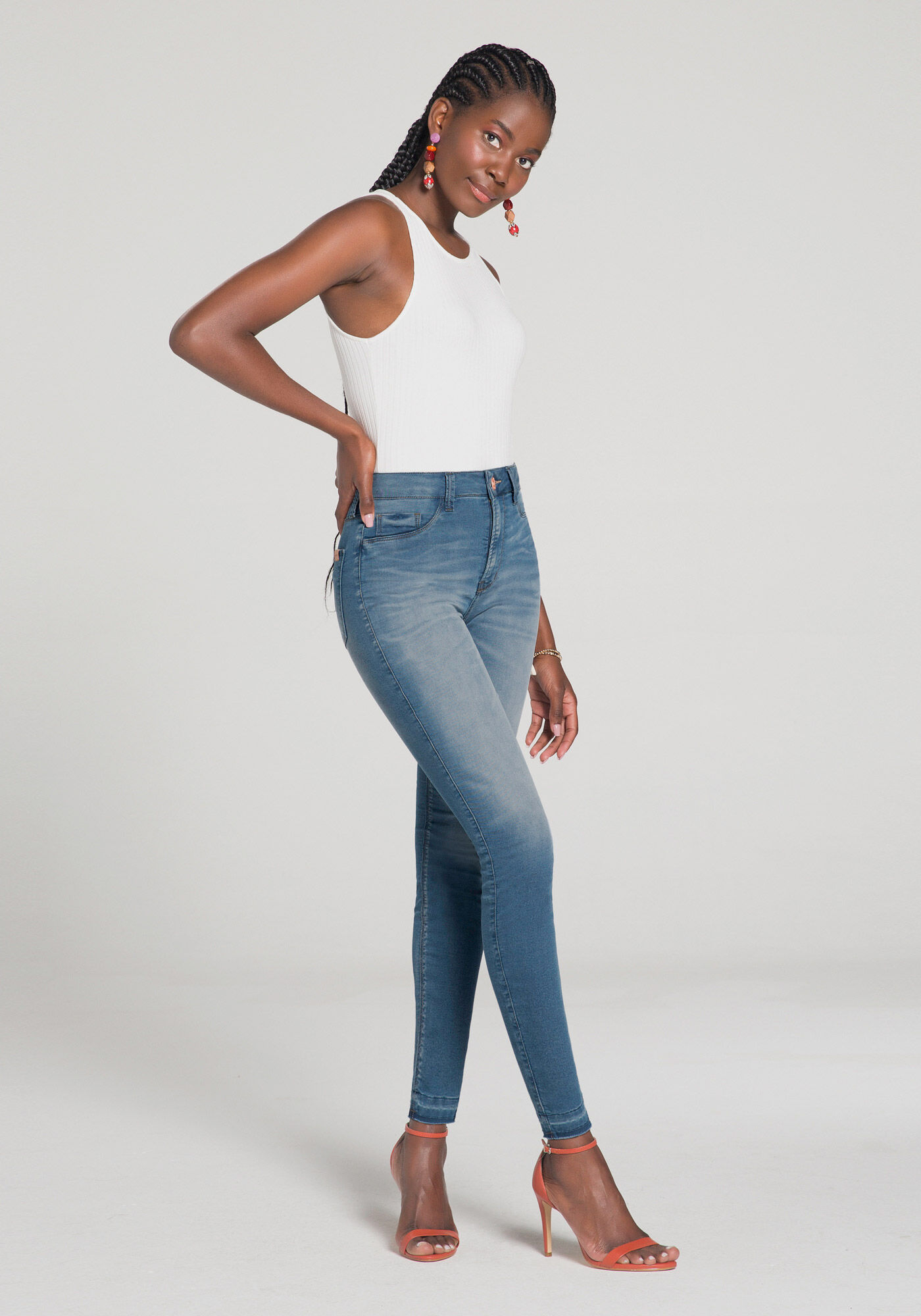 Pantalon skinny cropped clearance