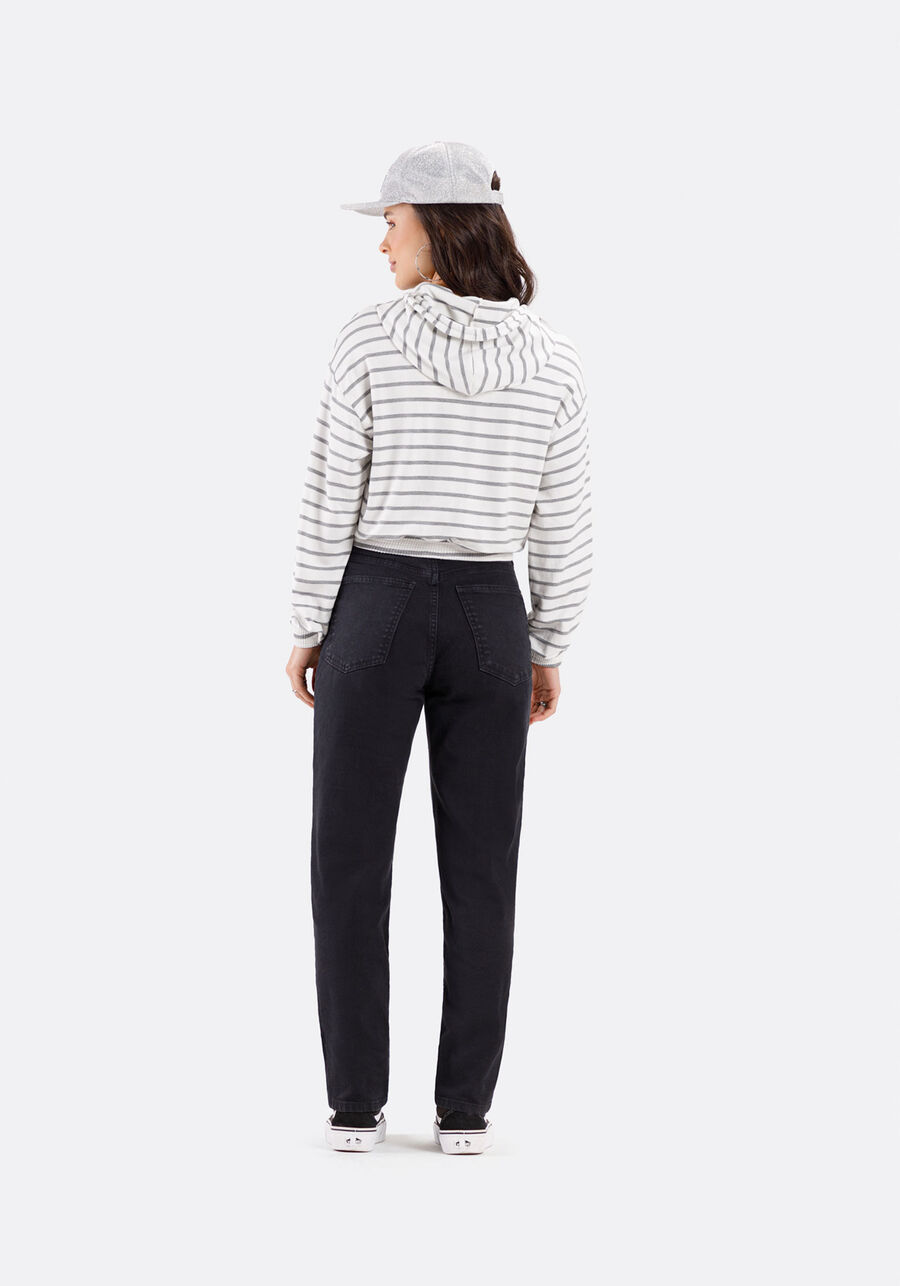 Blusão Cropped Listrado Juvenil Com Capuz, . Blusão Cropped Listrado Juvenil Com Capuz, , large.