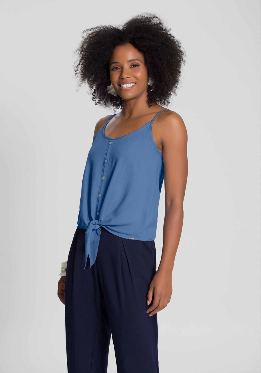 Blusa Rayon Twill Botões e Laço, . Blusa Rayon Twill Botões e Laço, , large.