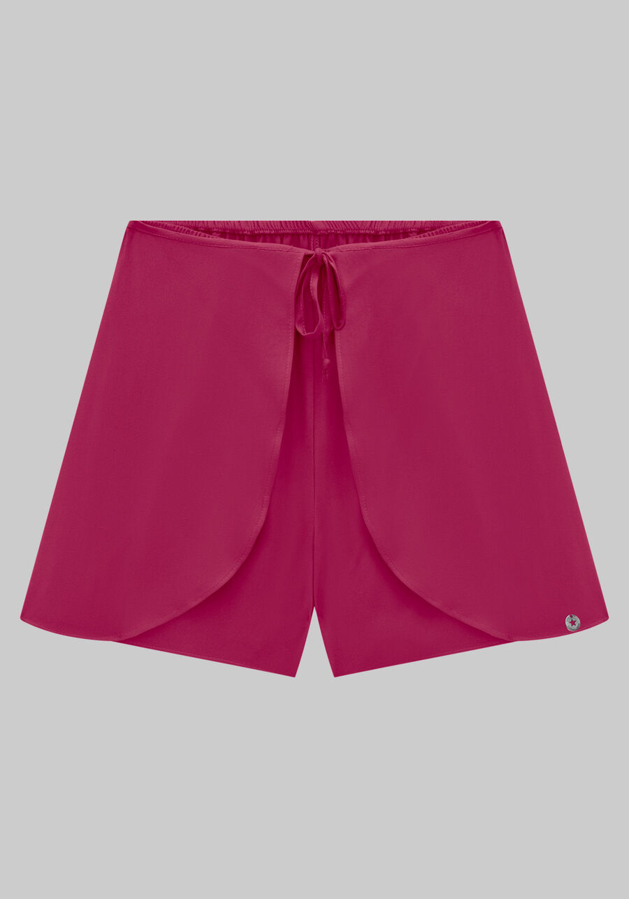 Shorts-Saia Juvenil com Recorte Sobreposto, ROSA DRY ROSE, large.