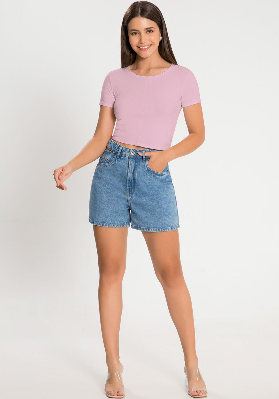 Blusa Cropped Com Recorte Frontal Em Malha Canelada, . Blusa Cropped Com Recorte Frontal Em Malha Canelada, , large.