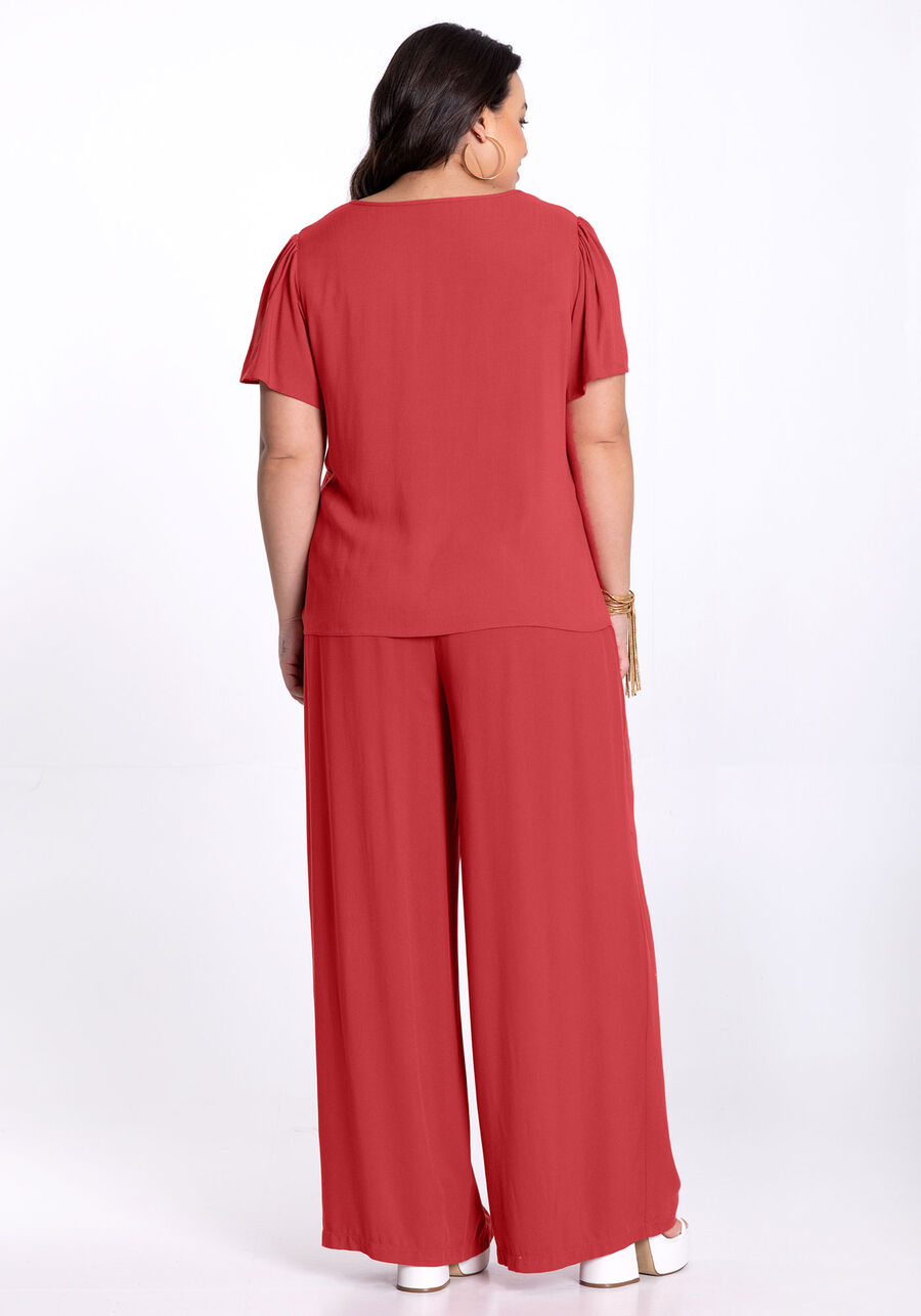 Blusa Plus Size em Viscose com Manga Flare, . Blusa Plus Size em Viscose com Manga Flare, , large.