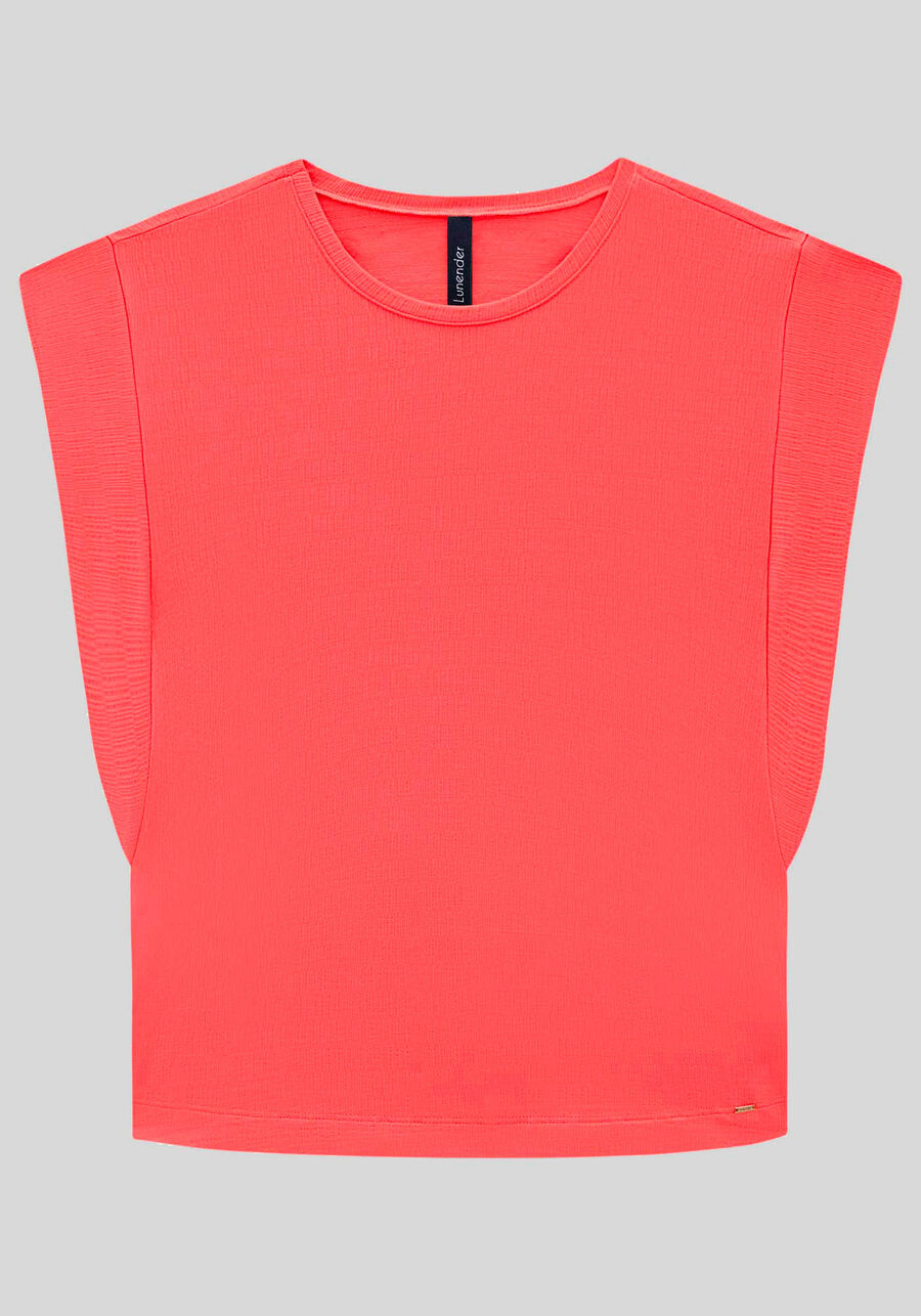 Blusa Muscle Tee em Malha Texturizada, . Blusa Muscle Tee em Malha Texturizada, , large.