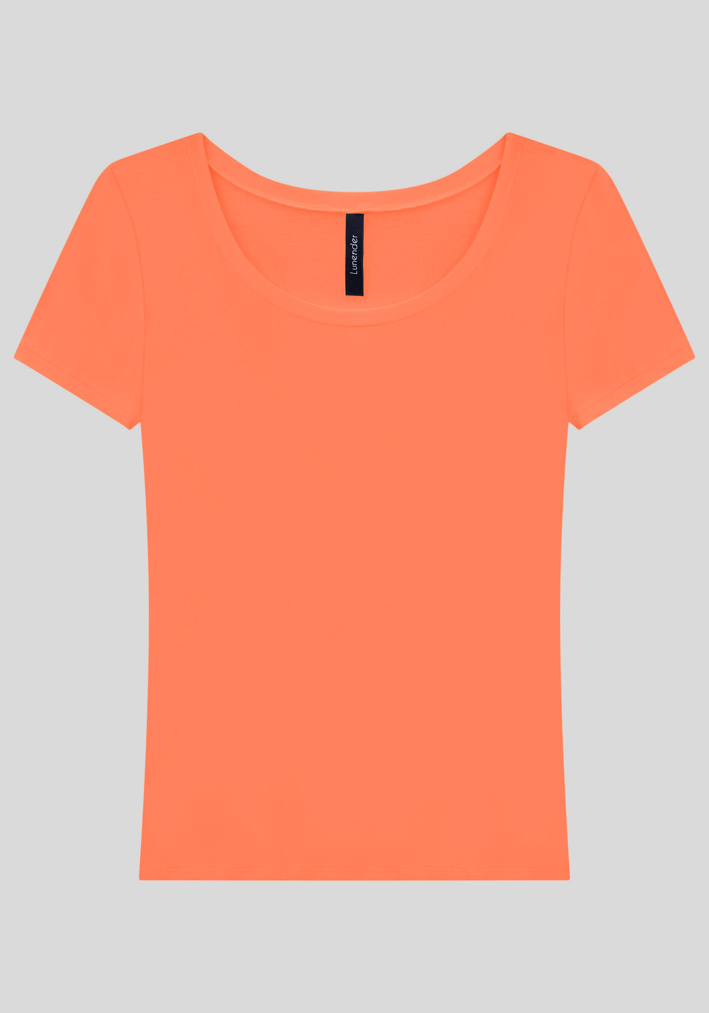 Blusa B&aacute;sica Lisa De Mangas Curtas Em Malha De Viscose, , large.